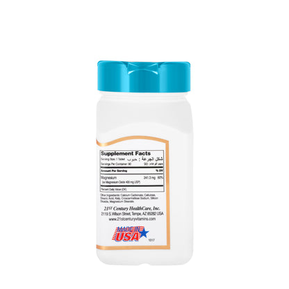 21 Century Magnesium [mgo] 400 mg 90 Tablet