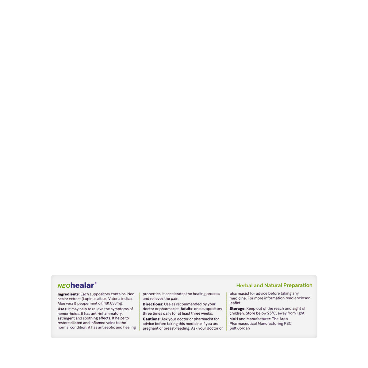 Neo Healar 10 Suppository