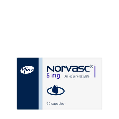 Norvasc 5Mg 30 Capsules