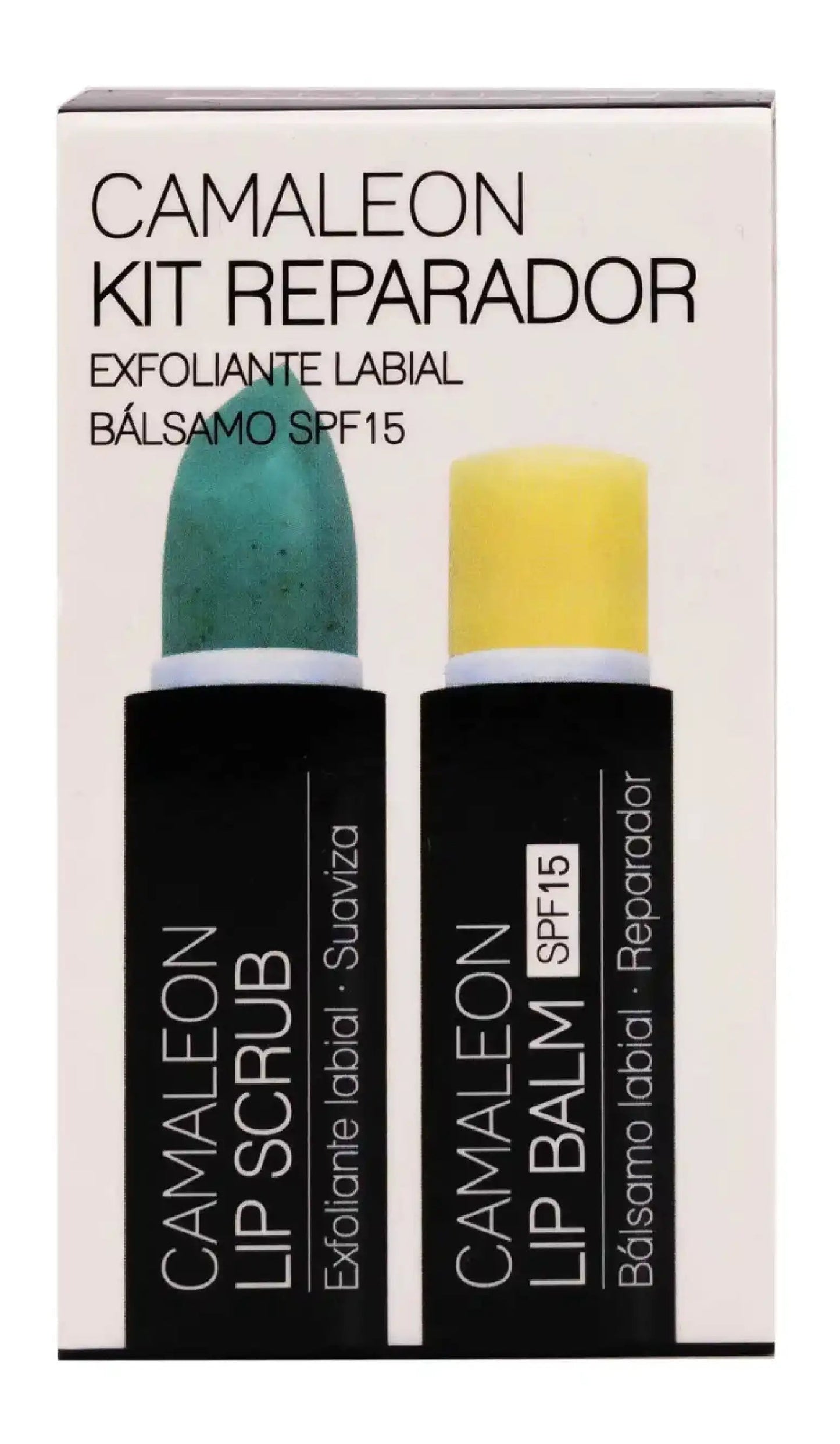 Camaleon Kit Reparador - Lip Scrub + Lip Balm SPF15