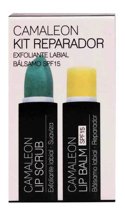 Camaleon Kit Reparador - Lip Scrub + Lip Balm SPF15