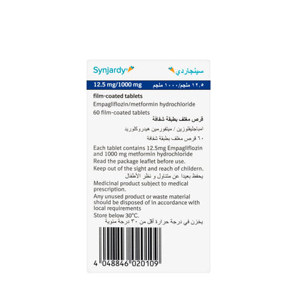 Synjardy 12.5/1000Mg 60 Tablets