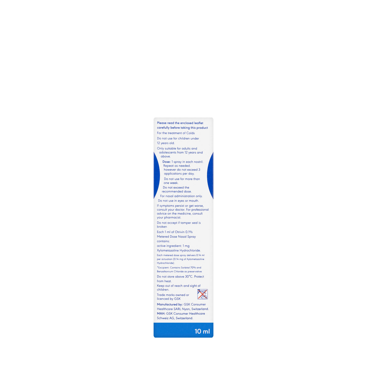 Otrivin Adult 0.1% Spray 10Ml