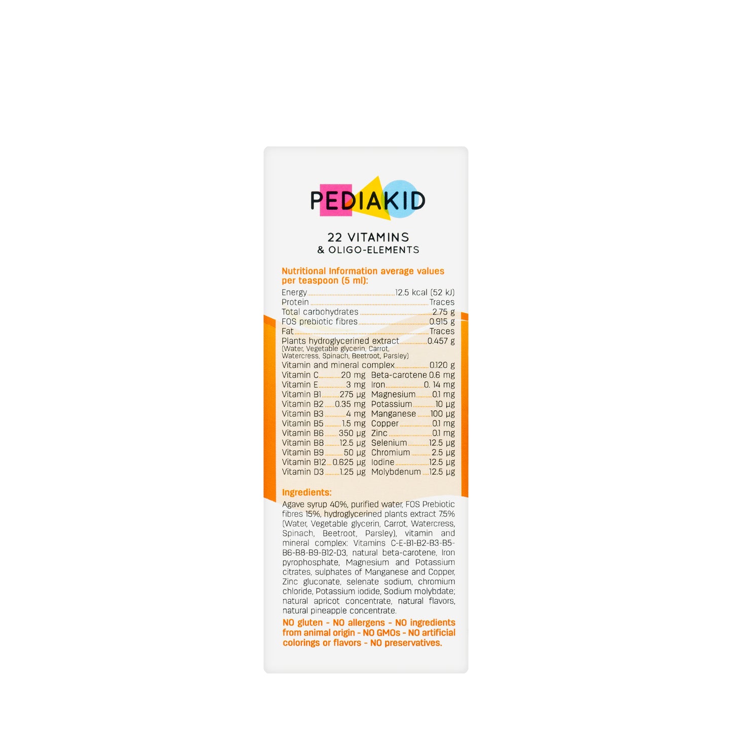 Pediakid 22 Vitamins & Oligo-Elements Syrup 125 ml