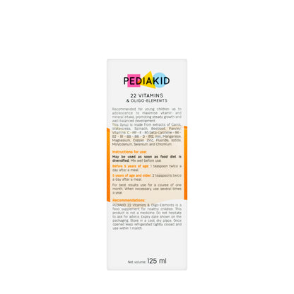 Pediakid 22 Vitamins & Oligo-Elements Syrup 125 ml