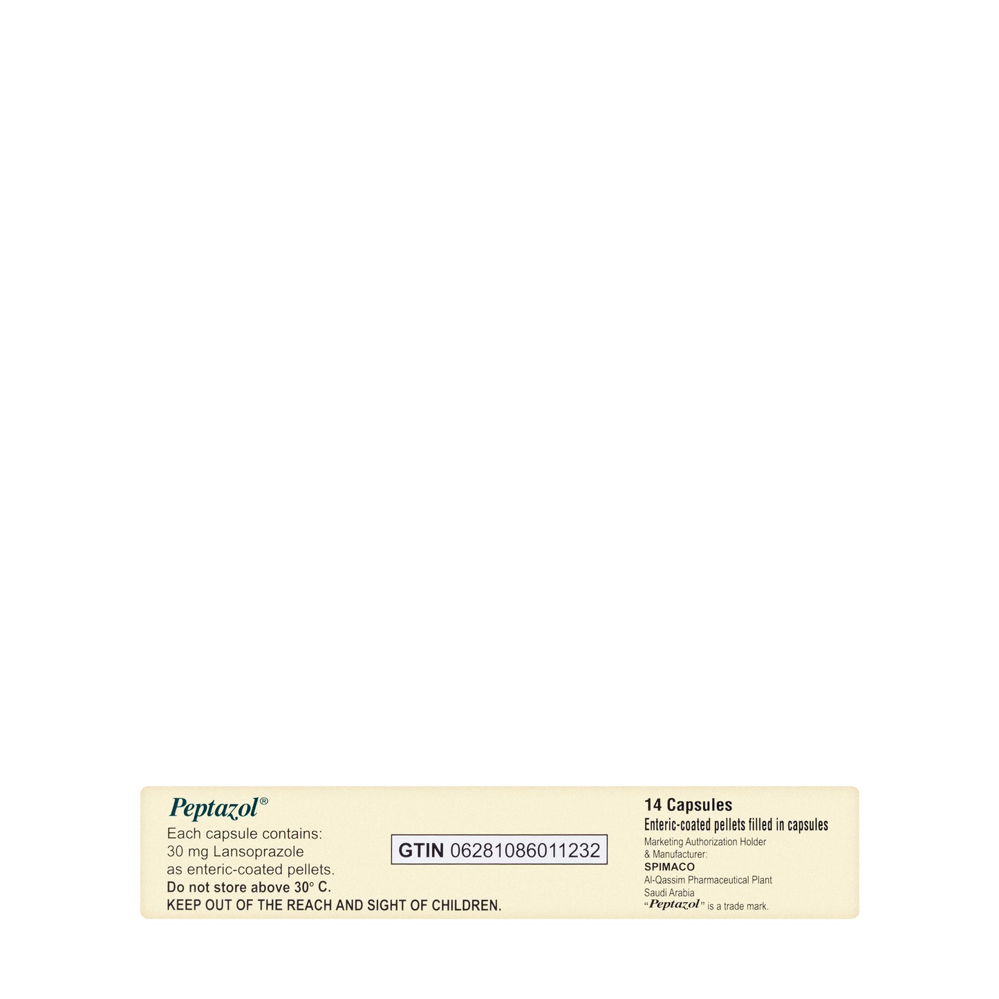 Peptazol 30Mg 14 Capsules
