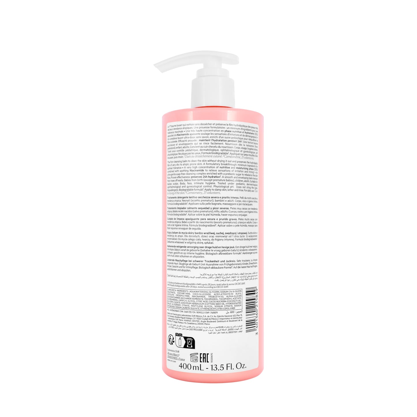 SVR Topialyse Baume Gel Lavant 400 ml