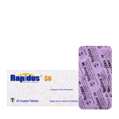 Rapidus 50Mg 20 Tablets
