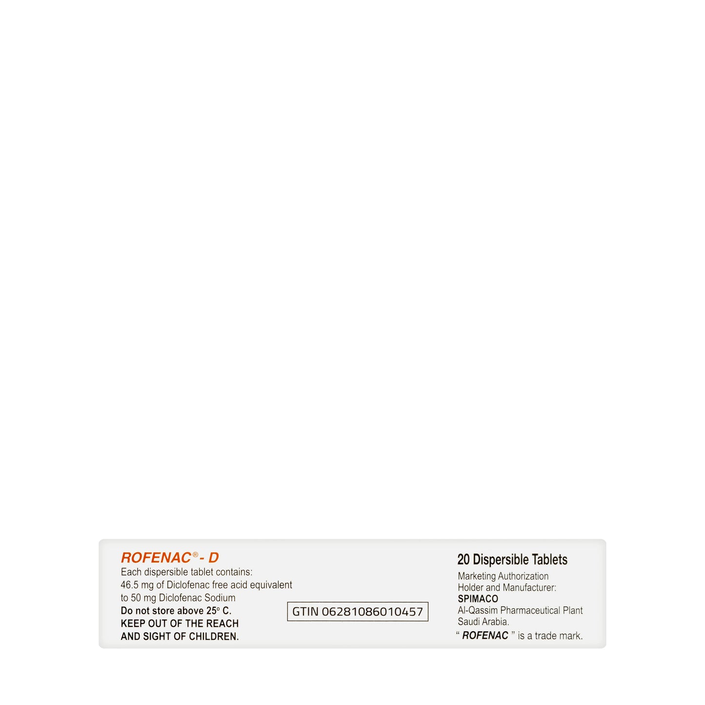 Rofenac -D 50Mg 20 Tablets