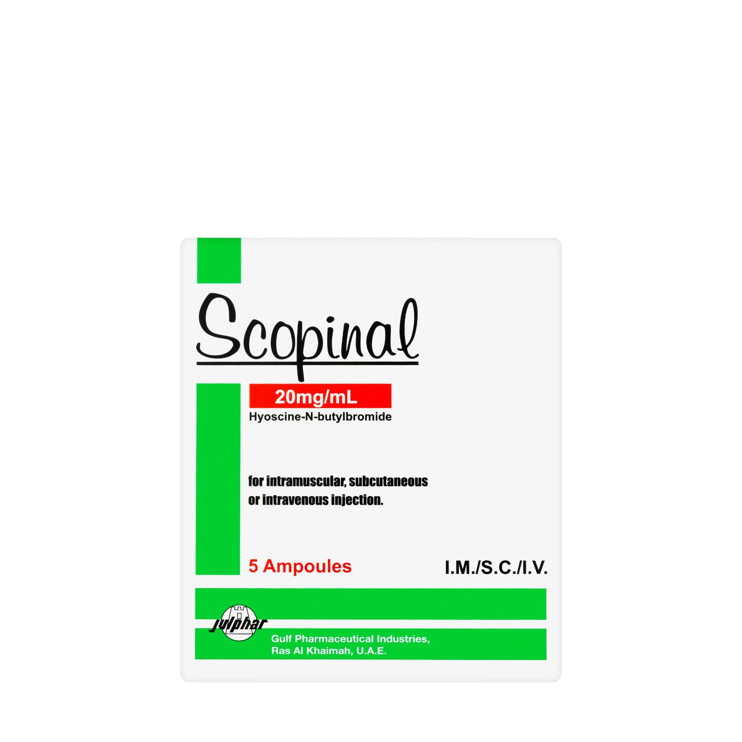 Scopinal 20Mg/Ml 5 Ampoules