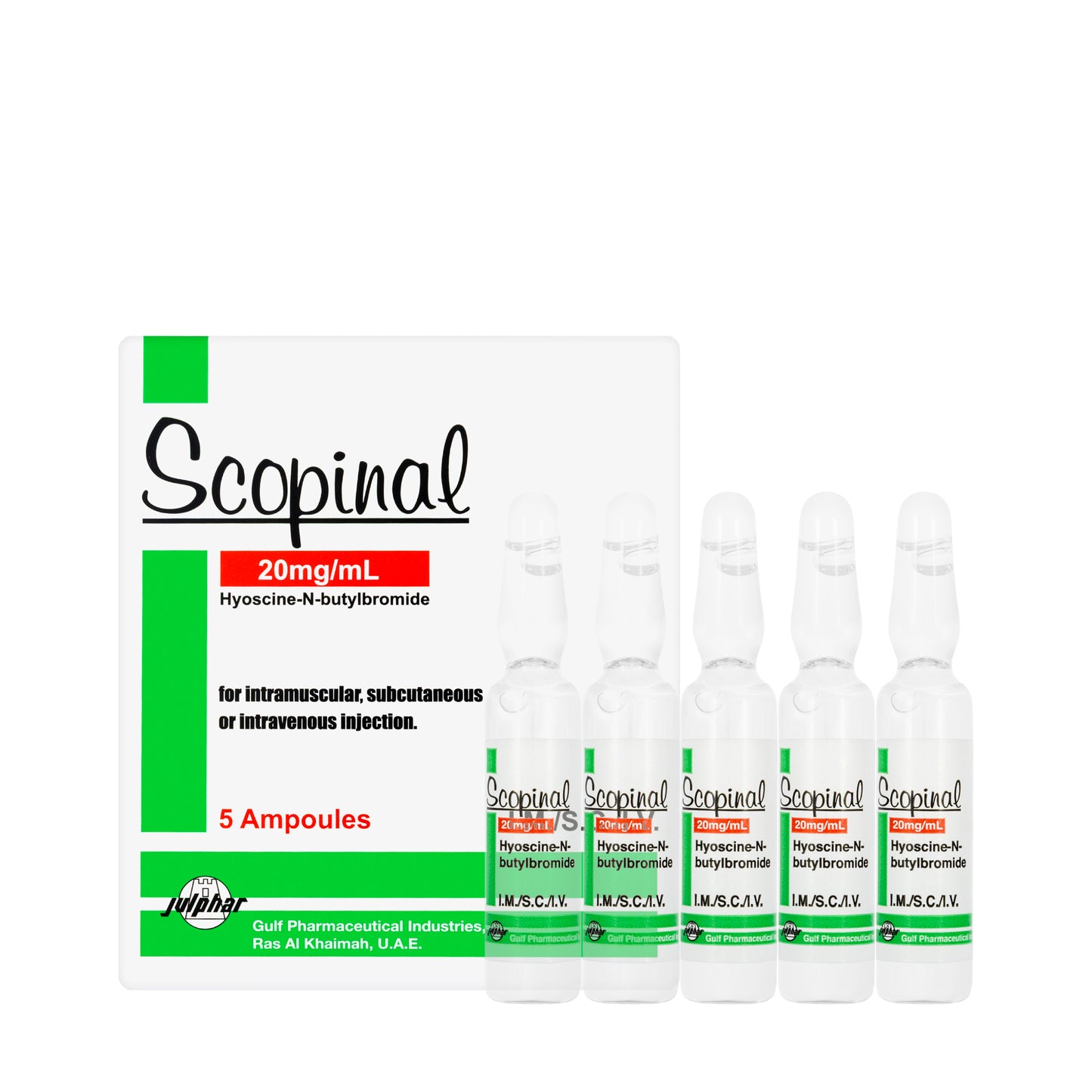 Scopinal 20Mg/Ml 5 Ampoules