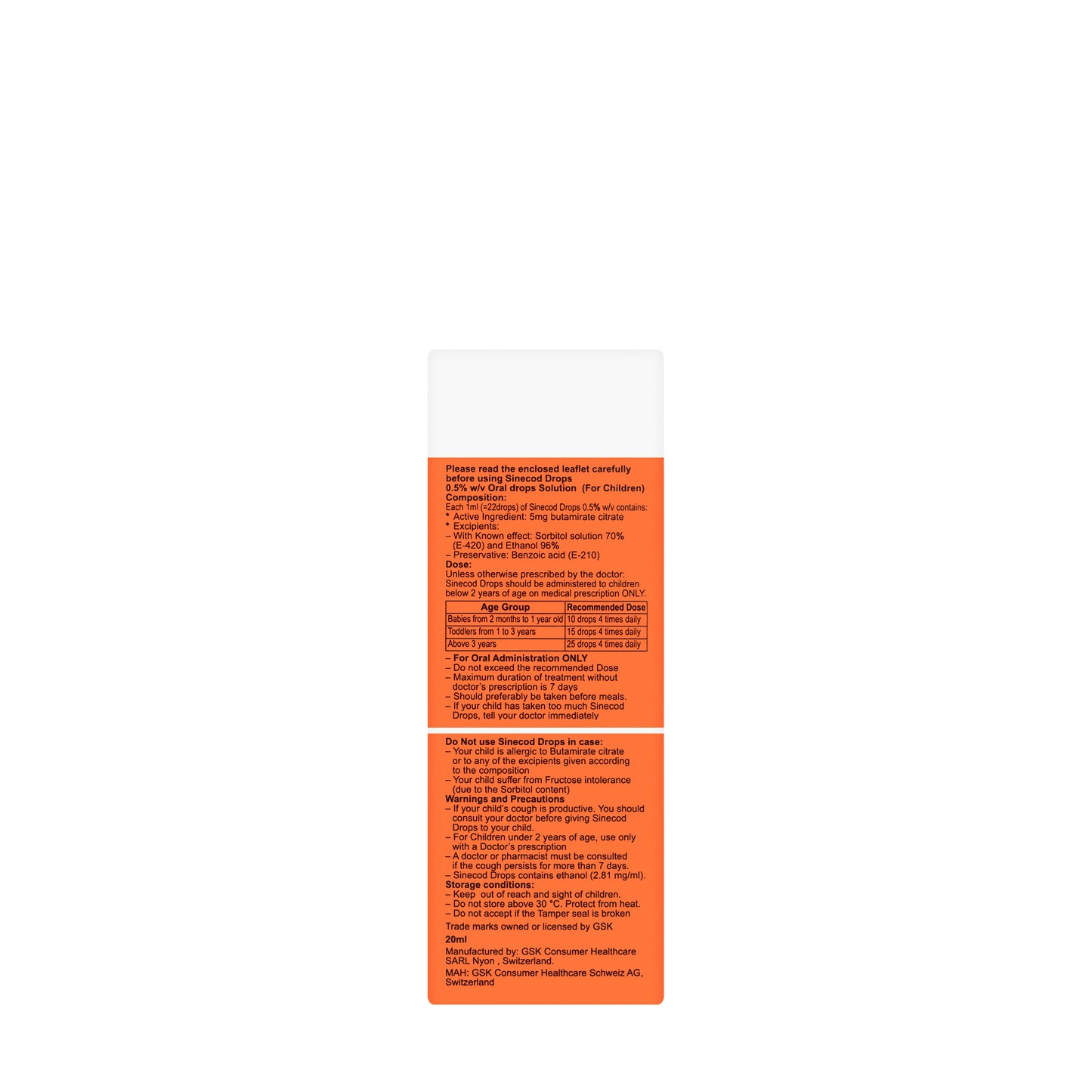 Sinecod Drops 20Ml