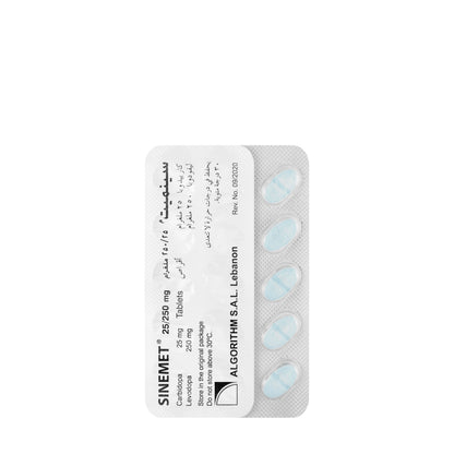 Sinemet 25/250Mg 20 Tablets