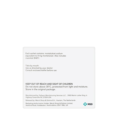 Singulair 4Mg Pediatric 28 Sachets