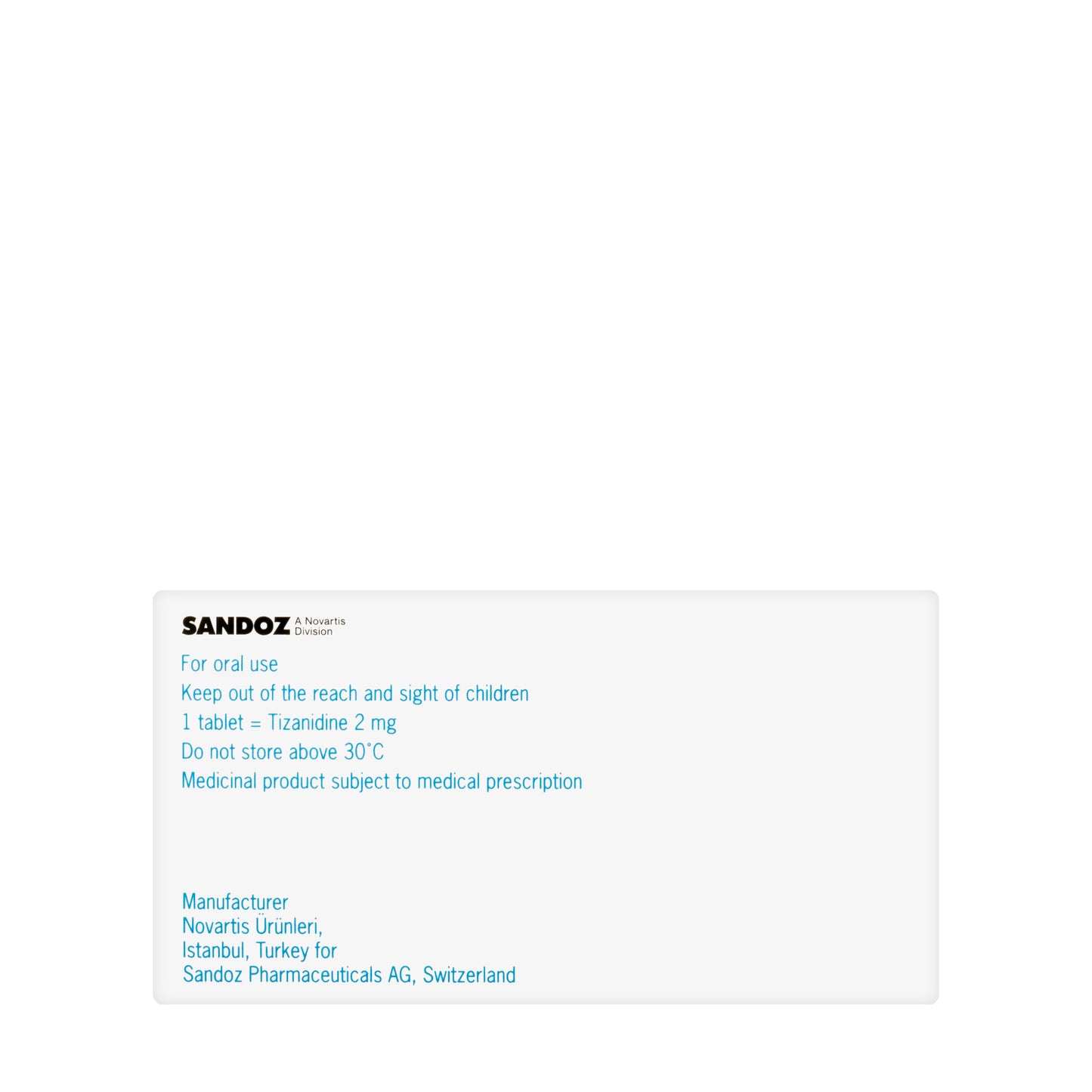Sirdalud 2Mg 30 Tablets
