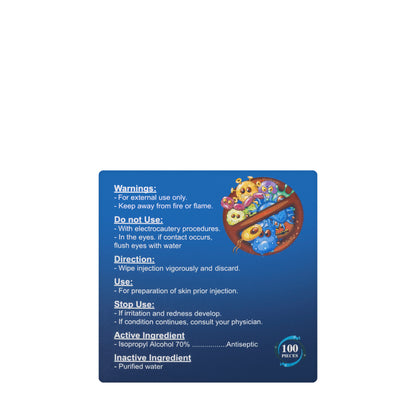 Alcohol Swab 100 Pieces [Hadi]