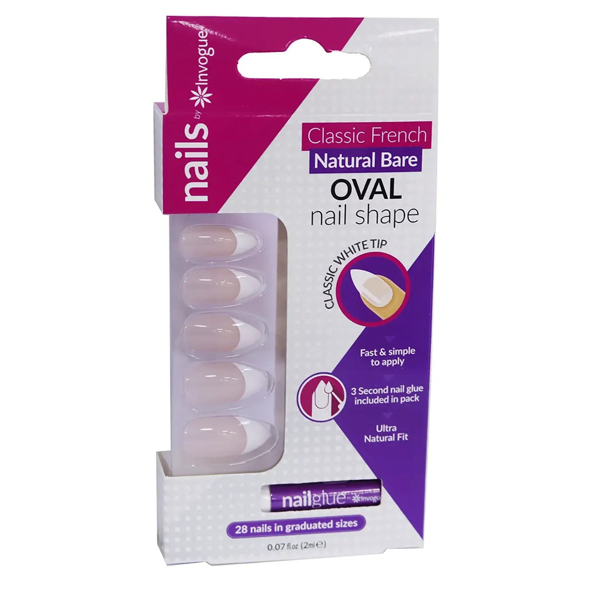 Invogue Classic French Nails Natural Bare (Oval) 224
