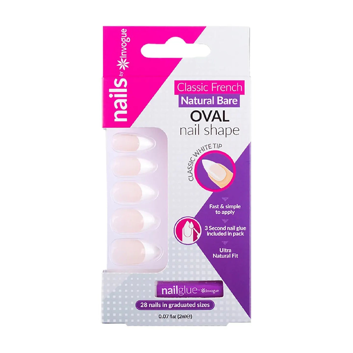 Invogue Classic French Nails Natural Bare (Oval) 224