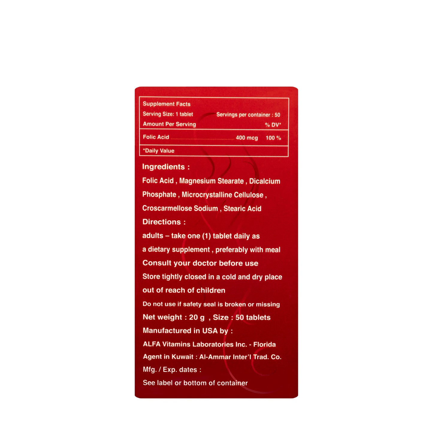 Ultra Folic Acid 50 Tablet