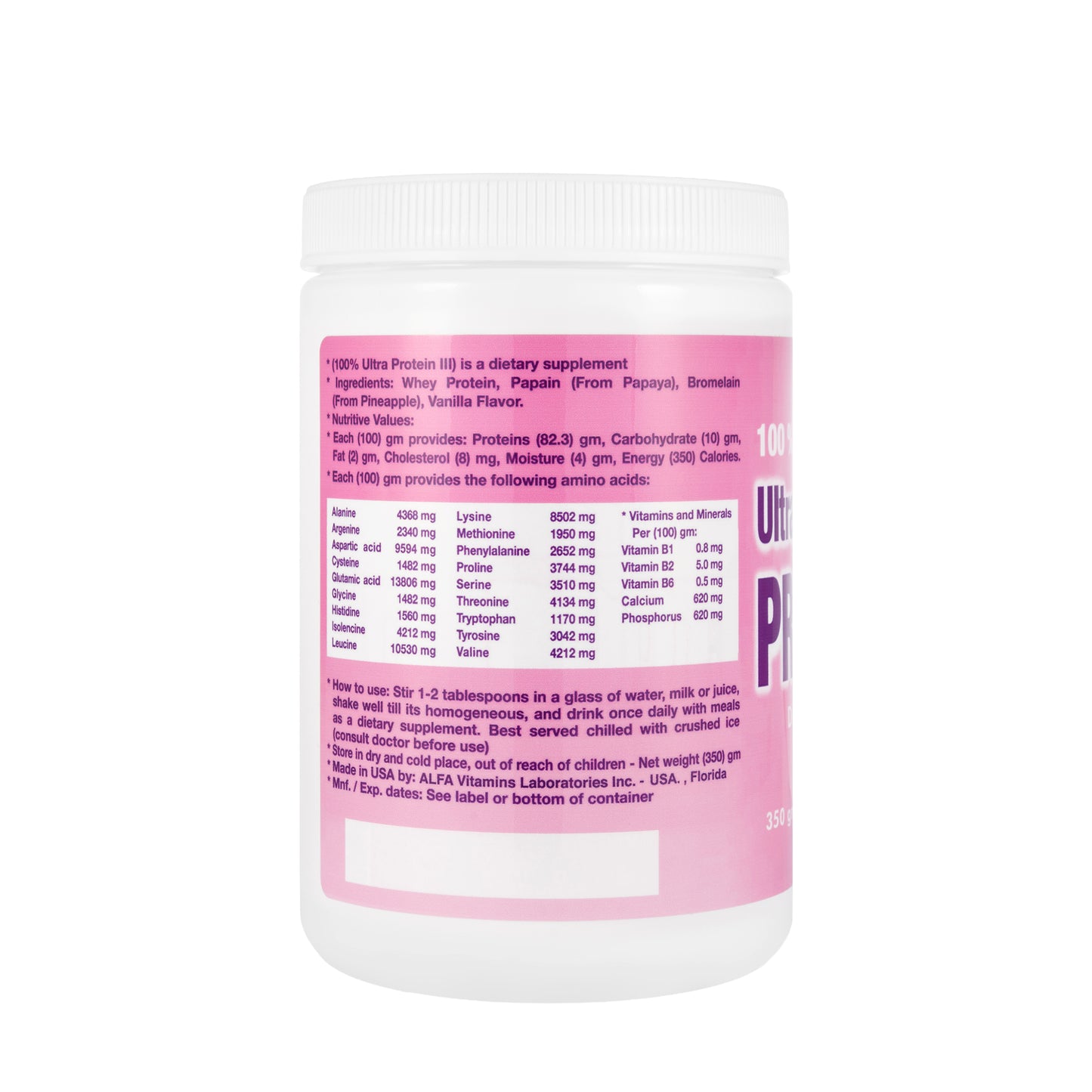 Ultra Protein Vanilla Flavor 350 gm