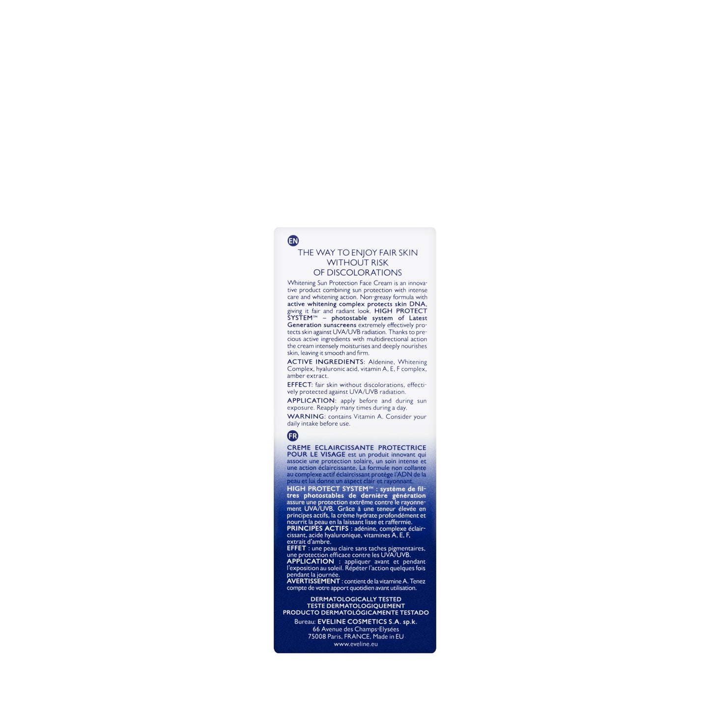 Eveline Sun SPF 50 Whitening Sun Protection Face Cream 50 Ml