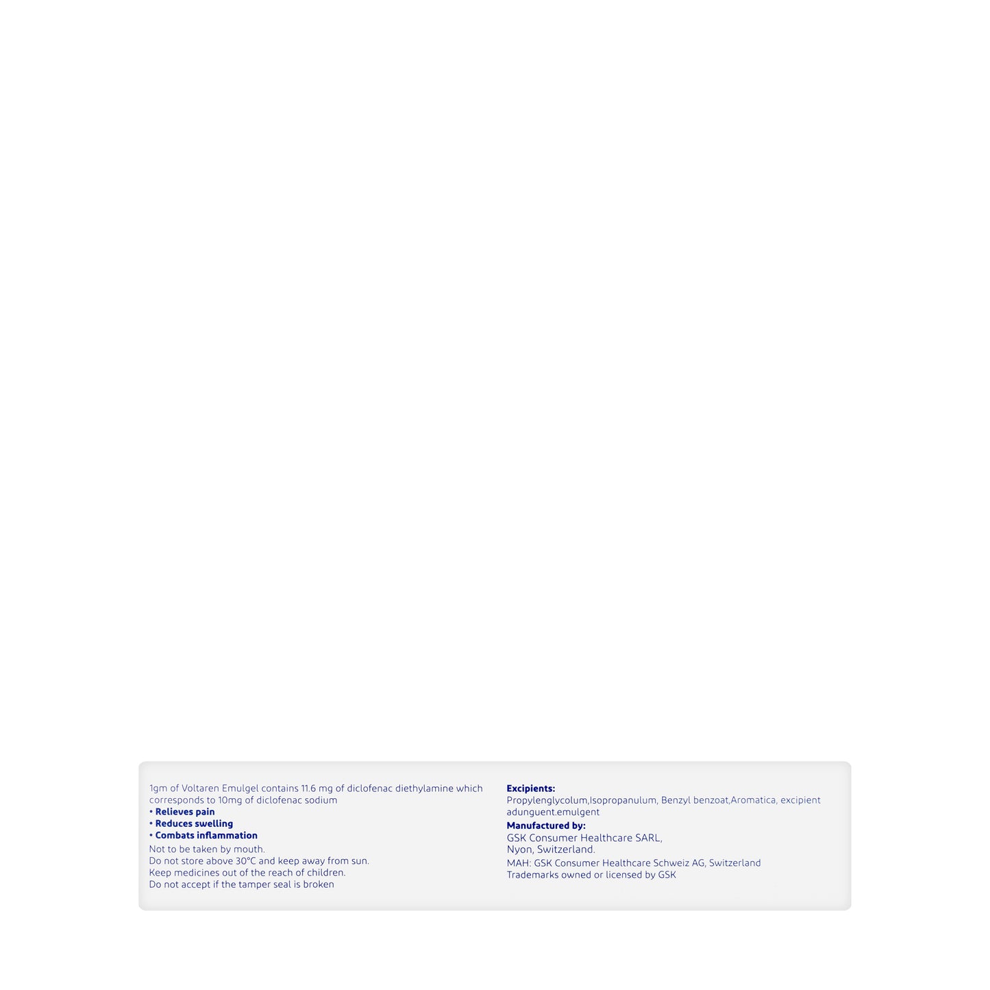 Voltaren 1%  Emulgel 50Gm