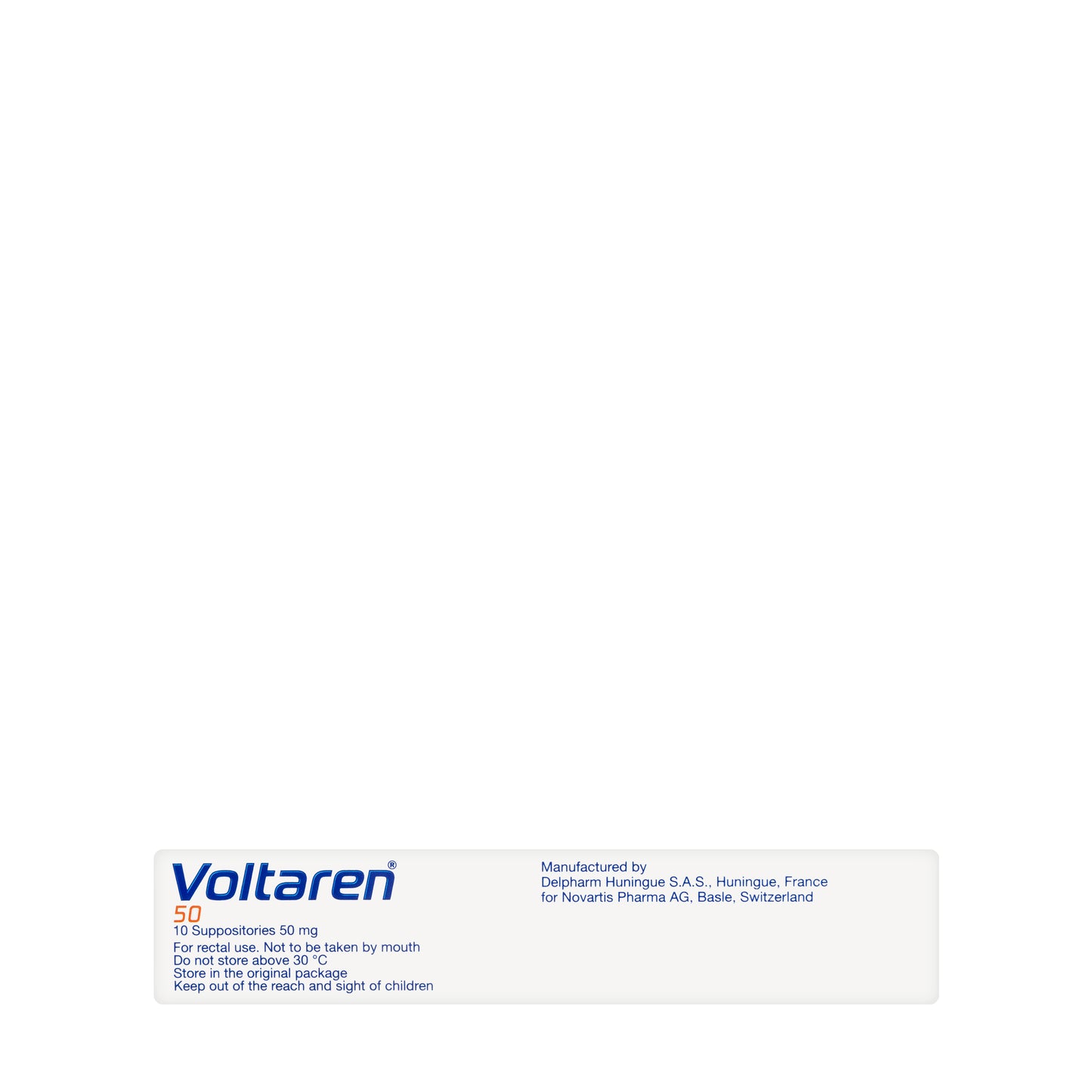 Voltaren 50Mg 10 suppositories