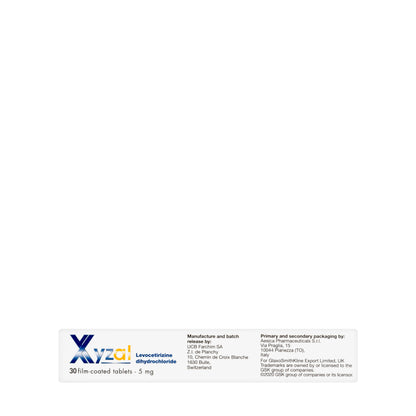 Xyzal 5Mg 30Tablets
