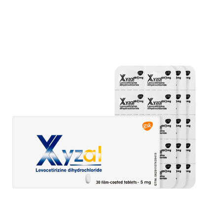 Xyzal 5Mg 30Tablets
