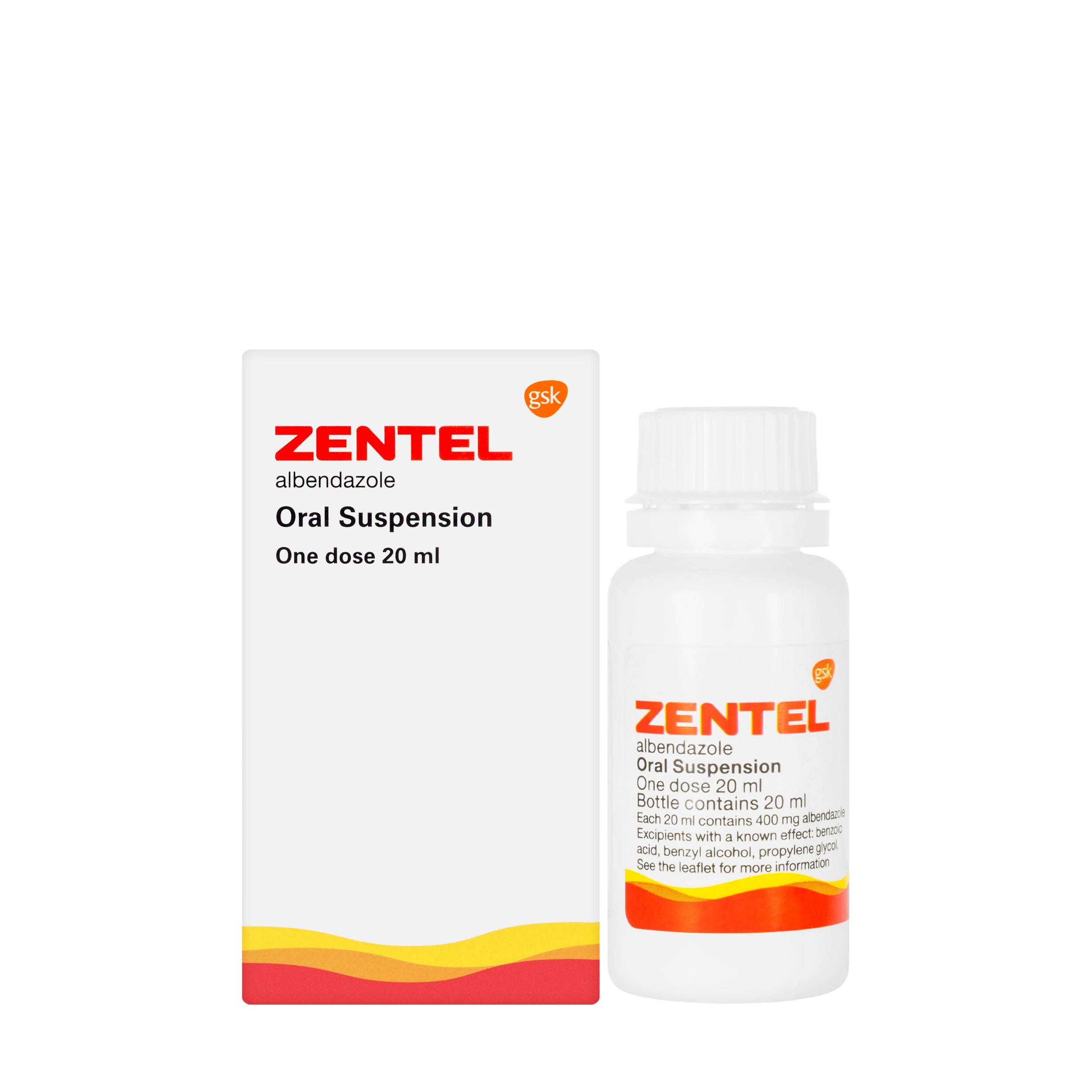 Zentel 2% Suspension 20Ml