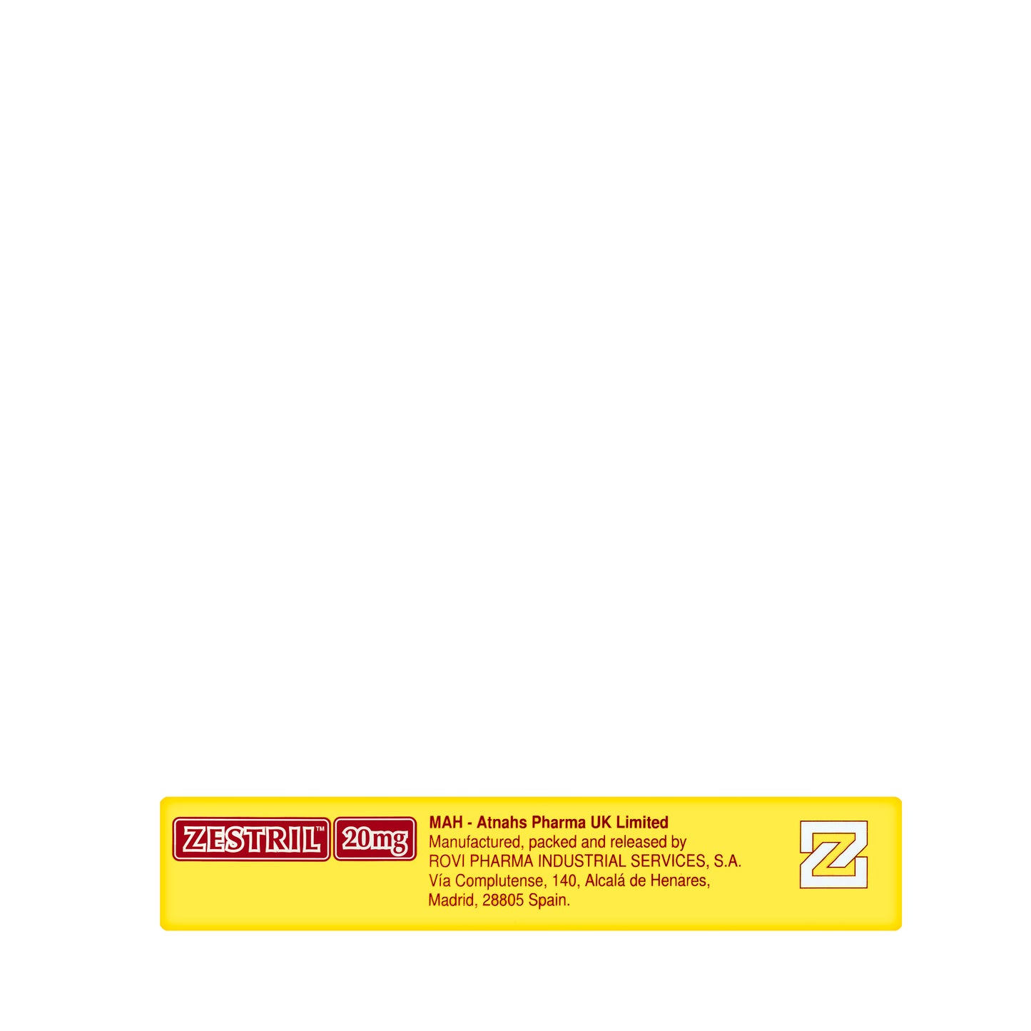 Zestril 20Mg 28Tablets