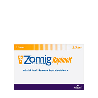 Zomig Rapimelt 2.5Mg 6Tablets