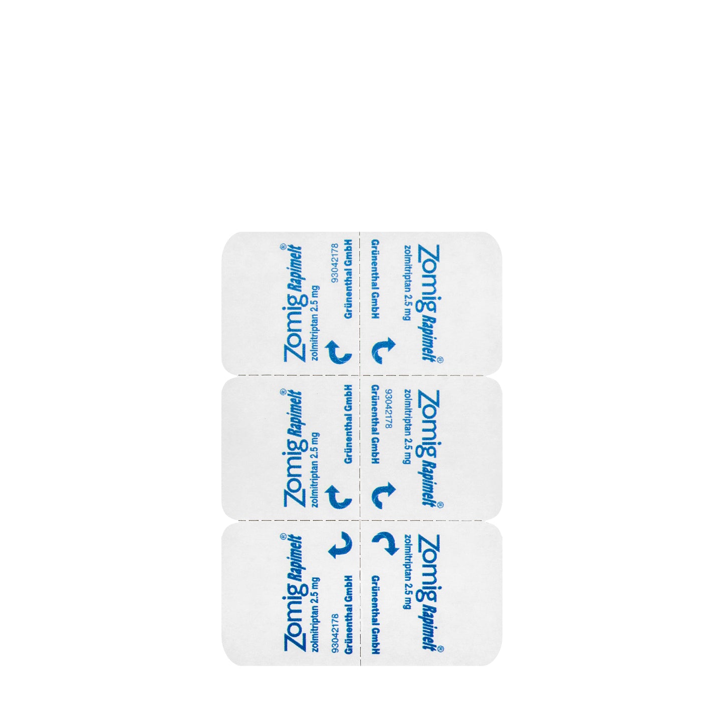 Zomig Rapimelt 2.5Mg 6Tablets