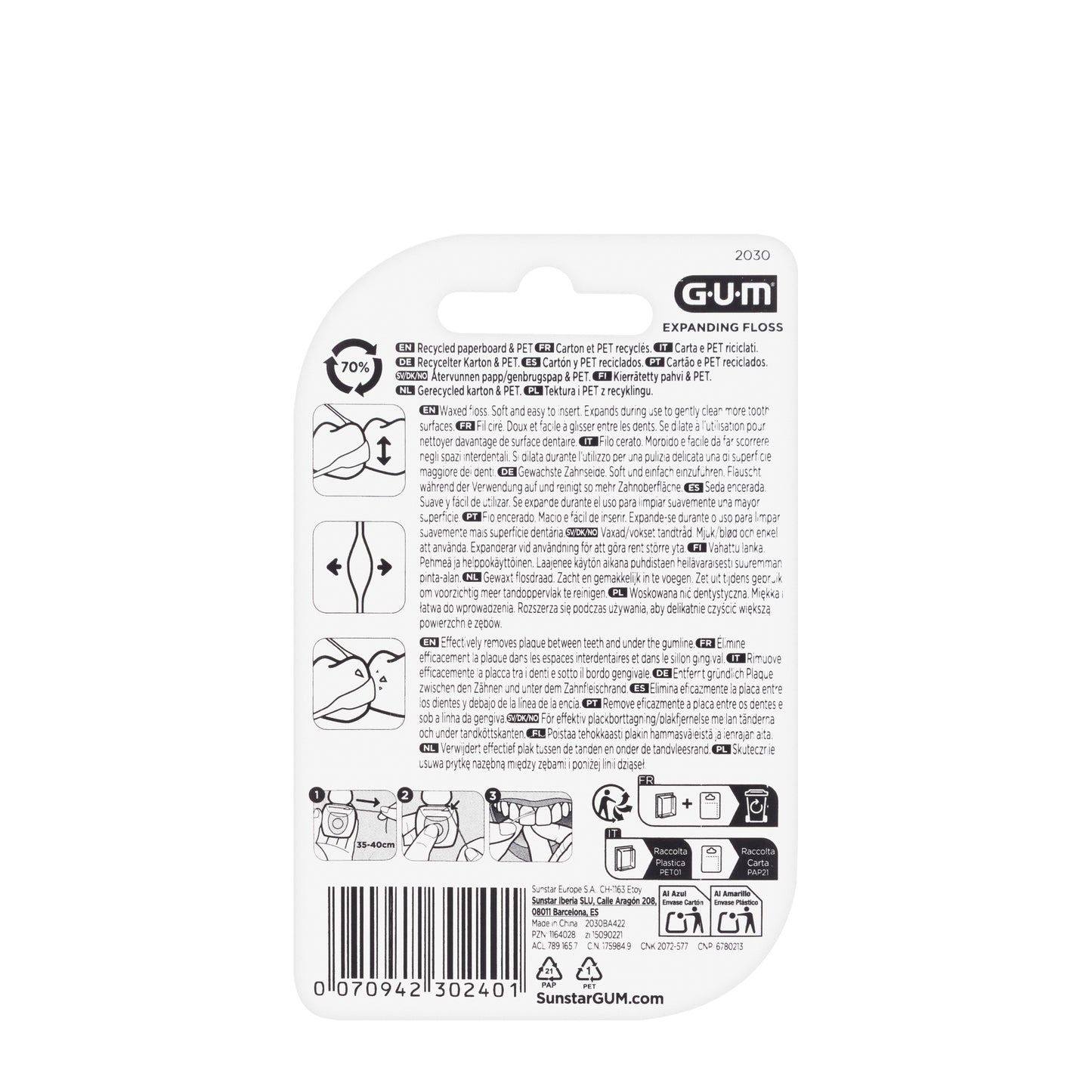 Gum Expanding Floss Waxed 30m [2030]