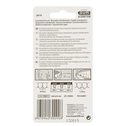 Gum Bi-Direction 1.2mm 6 Intradental Brushes[2614]