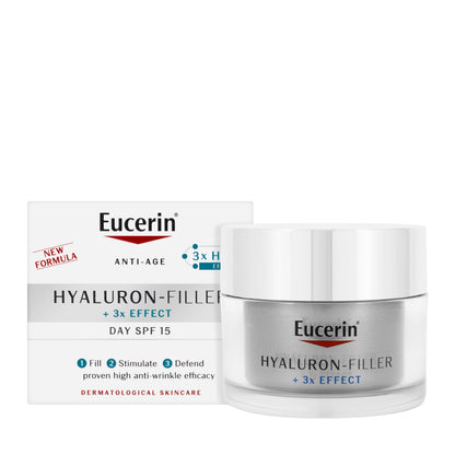 Eucerin Hyaluron-Filler +3x Effect Day Cream SPF 15 for Dry Skin 50 Ml