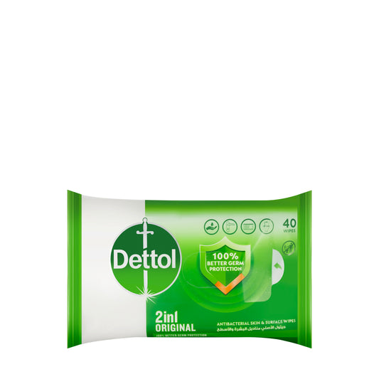 Dettol Anti-Bacterial Wipes 40 Pieces