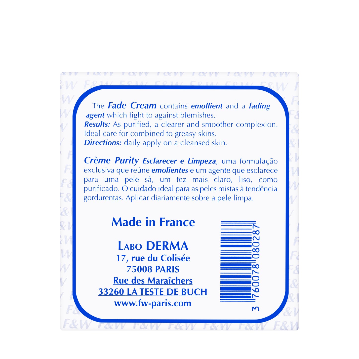 Fair And White Purity Fade Cream 200 Ml