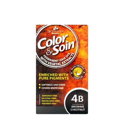 Color & Soin Permanent Hair Color [4B] Brownie Chestnut