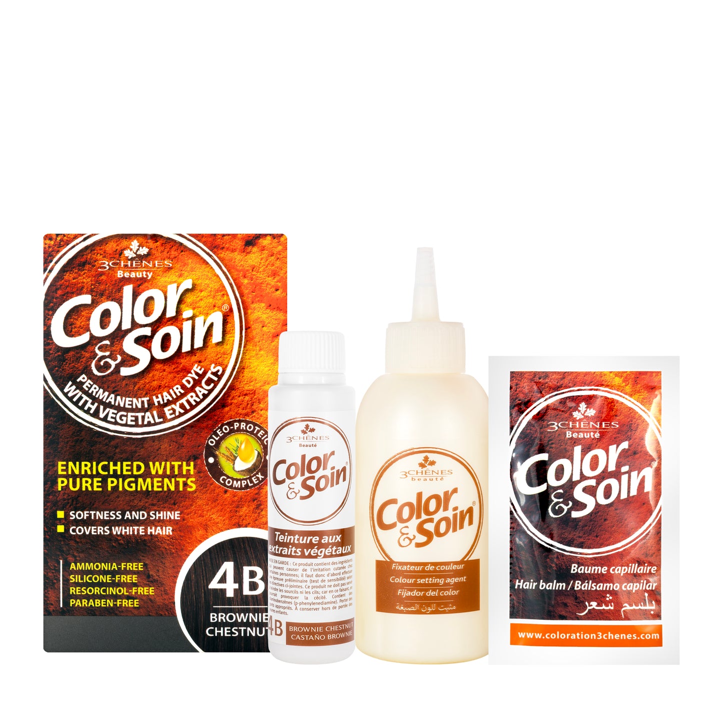 Color & Soin Permanent Hair Color [4B] Brownie Chestnut