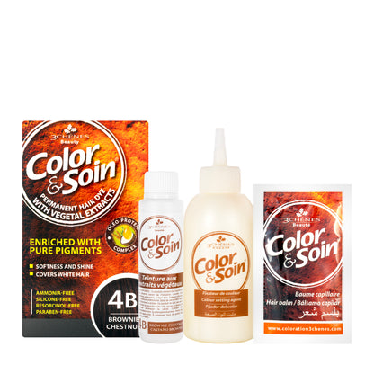 Color & Soin Permanent Hair Color [4B] Brownie Chestnut