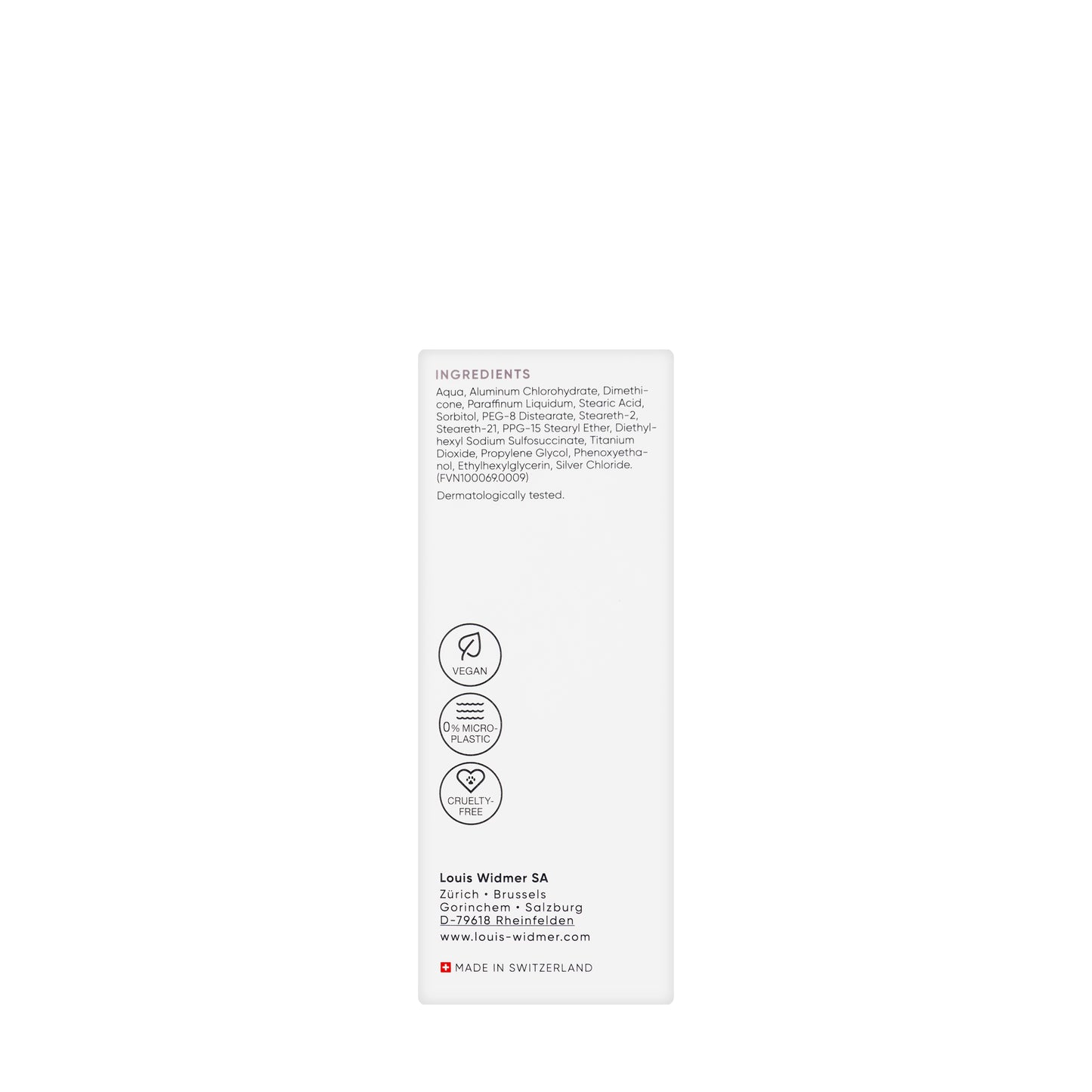 Louis Widmer Deoderant Cream 40 Ml