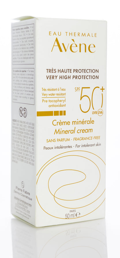 Avène SPF 50+ Very High Protection Mineral Cream 50 Ml