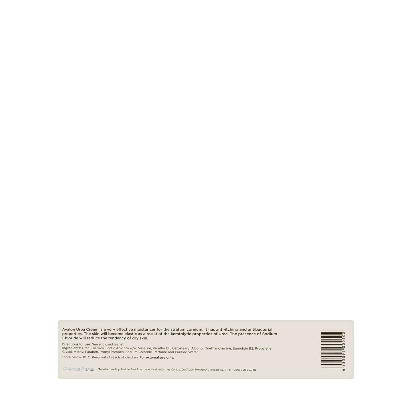 Avalon Urea Cream +Lactic Acid 100 Ml