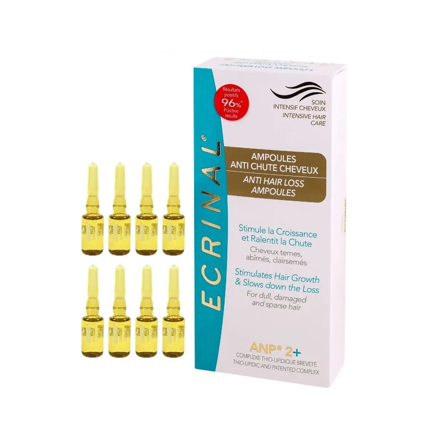 Ecrinal ANP 2+ Intensive Hair Care Anti-Hair Loss Ampoules (8 x 5 Ml)