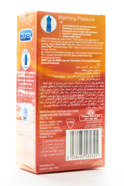 Durex Condom Warming Pleasure  12 Pieces