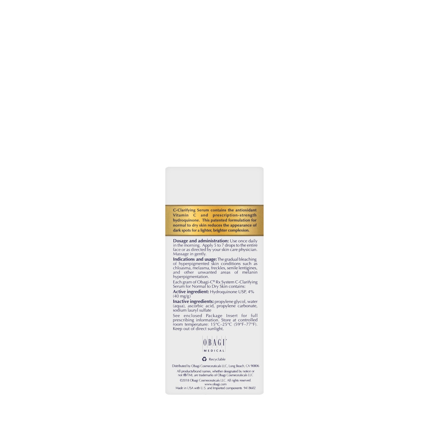 Obagi-C Rx Clarifying Serum30 ml