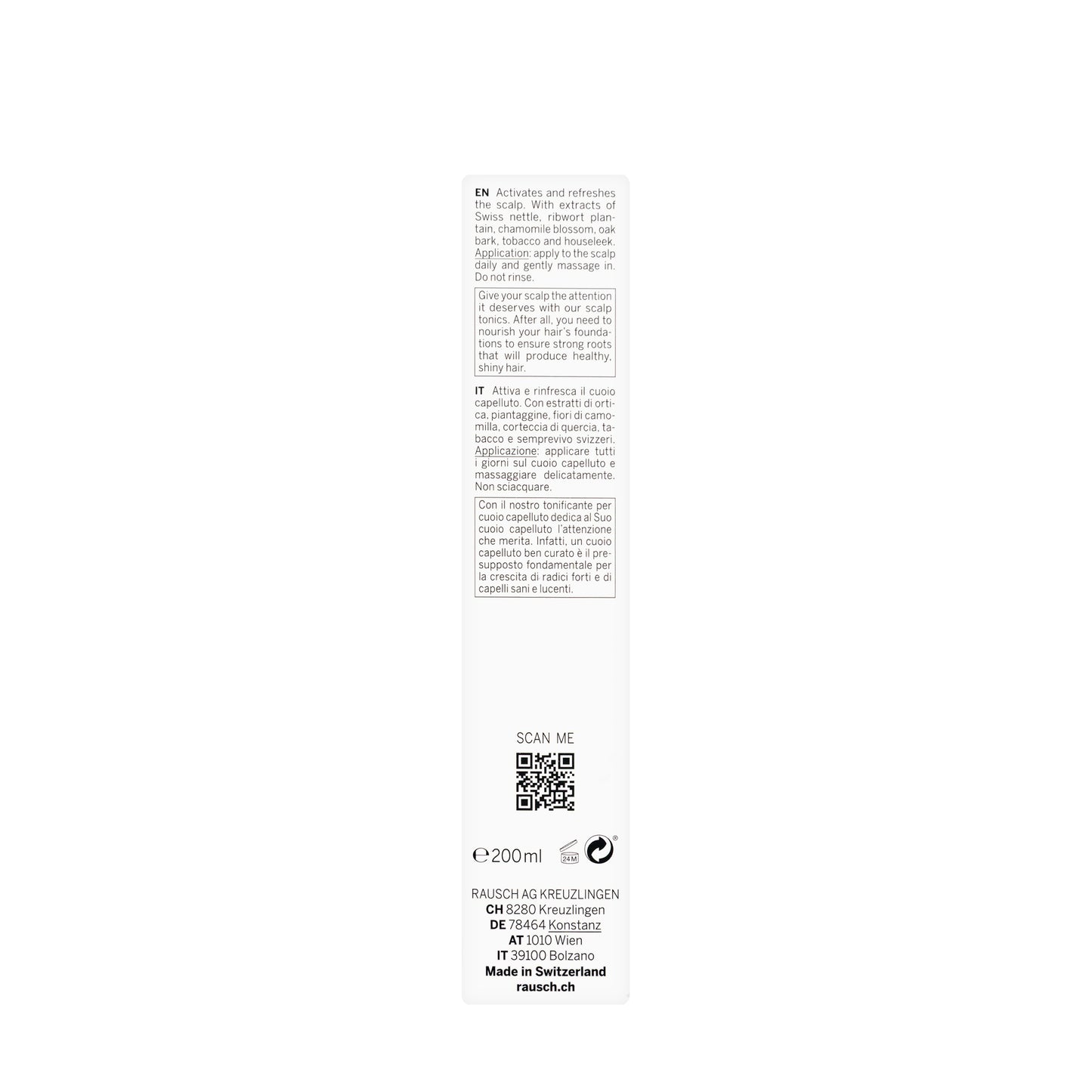 Koko Rausch Hair Tonic With Herbs 200 Ml 