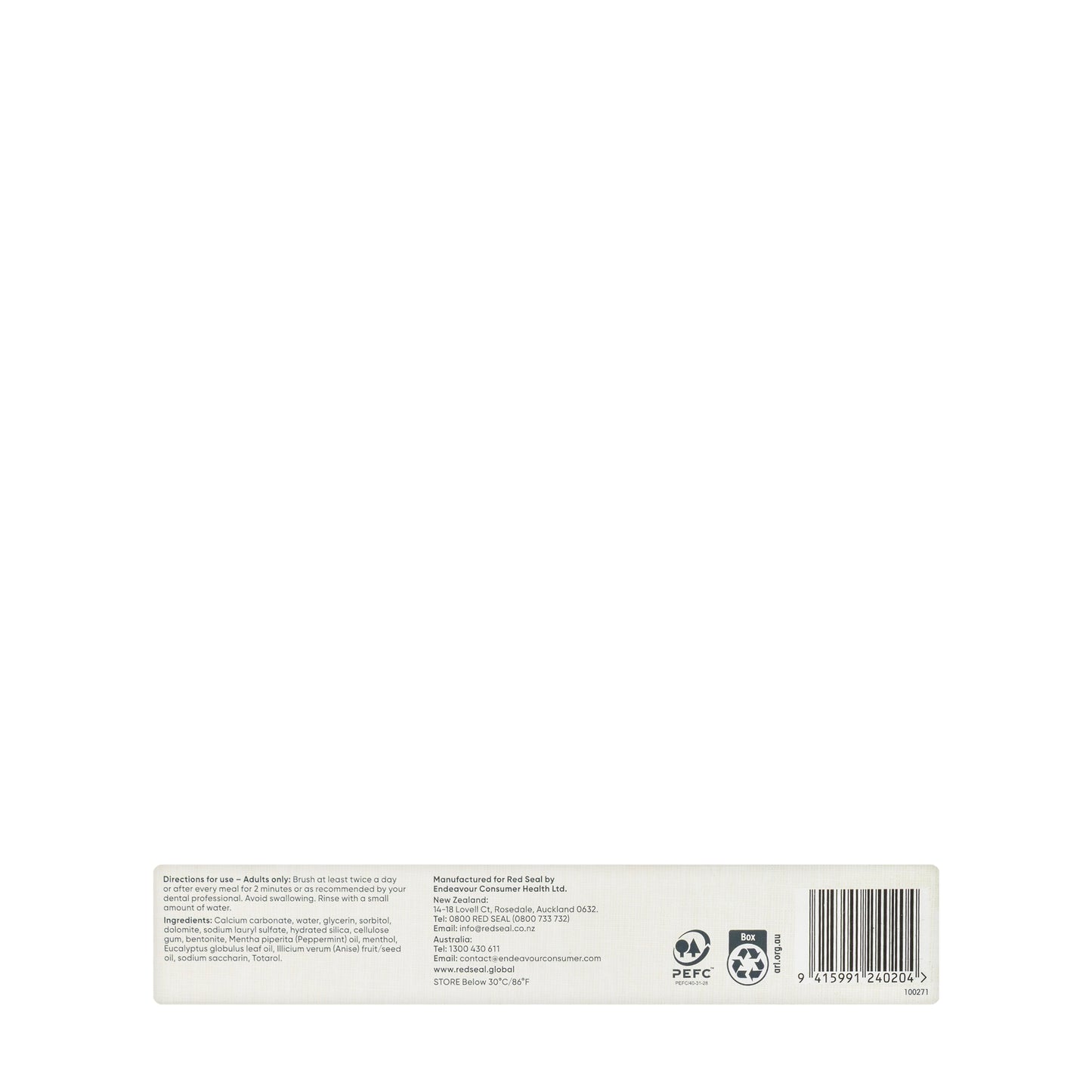 Red Seal Smokers Toothpaste 100g