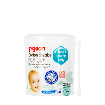 Pigeon Cotton Swabs Paper Stem 200 Pieces